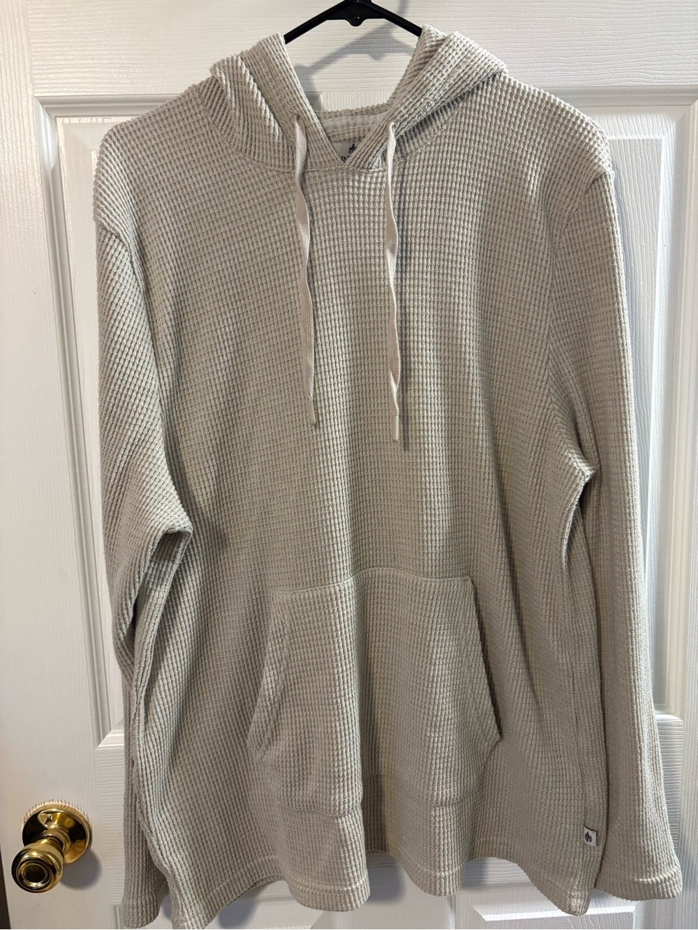 RAINFOREST Cream Waffle Knit Hoodie Pullover